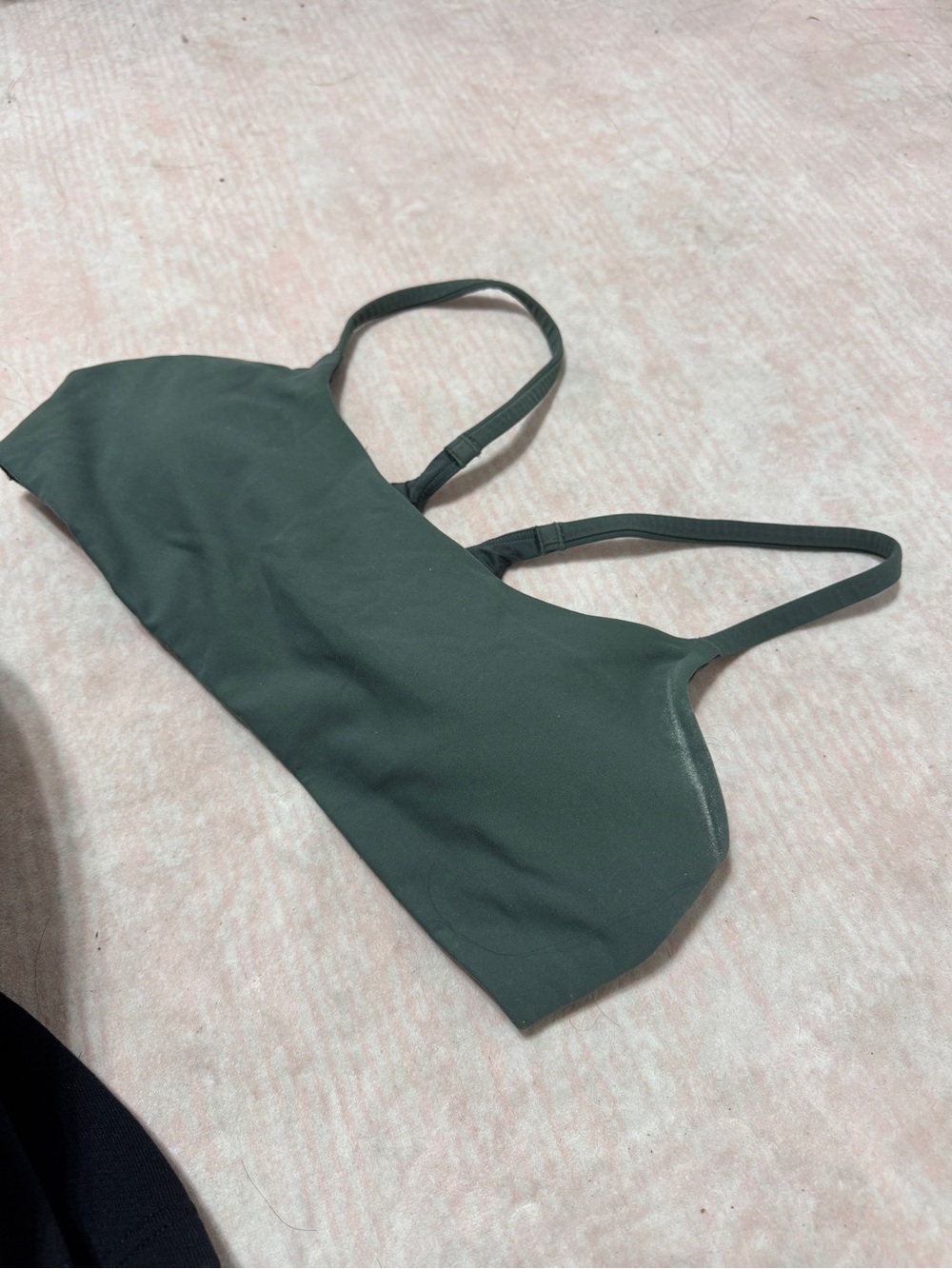 lululemon athletica forest green seamless sports bra